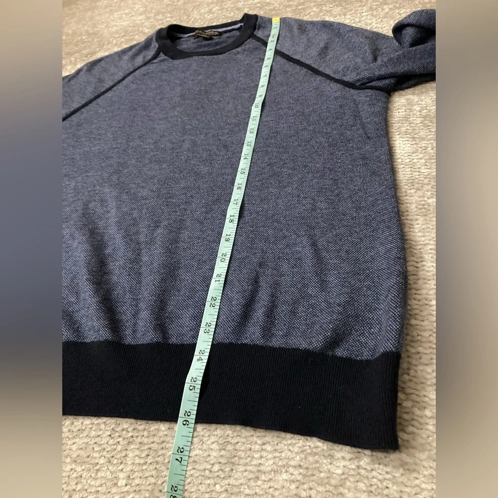 Pima Cotton and Cashmere Blend Sweater Medium‎ Navy Blue Banana Republic